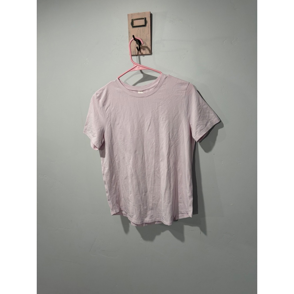 Lululemon Love Crewneck Short Sleeve T-Shirt Lavender Pink Pima Cotton Size 6